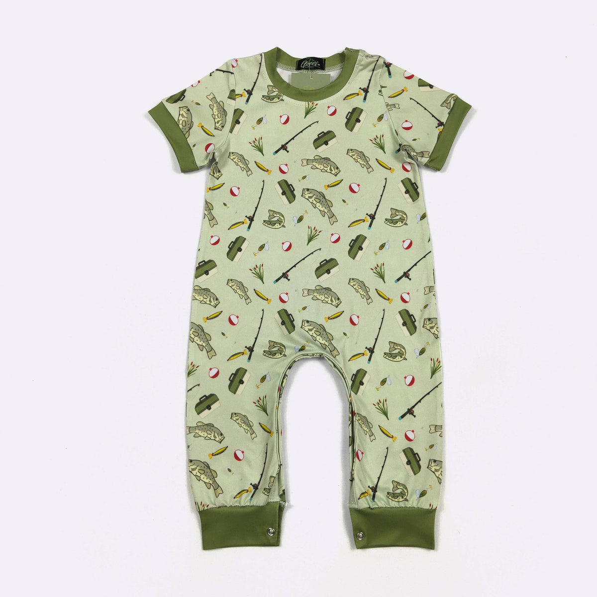 Green Bass Boy Romper
