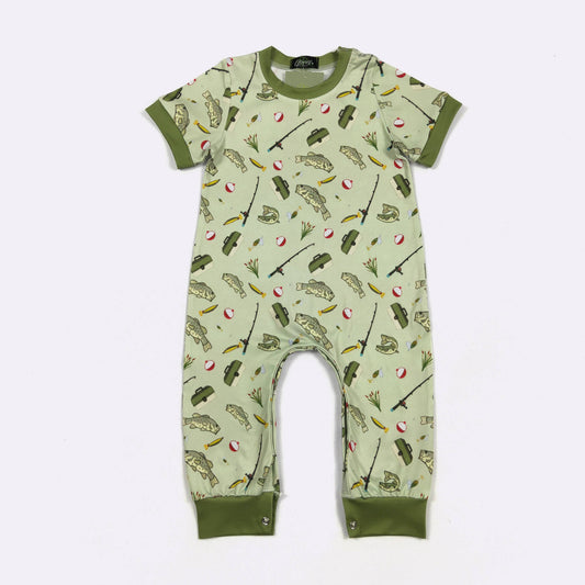 Green Bass Boy Romper