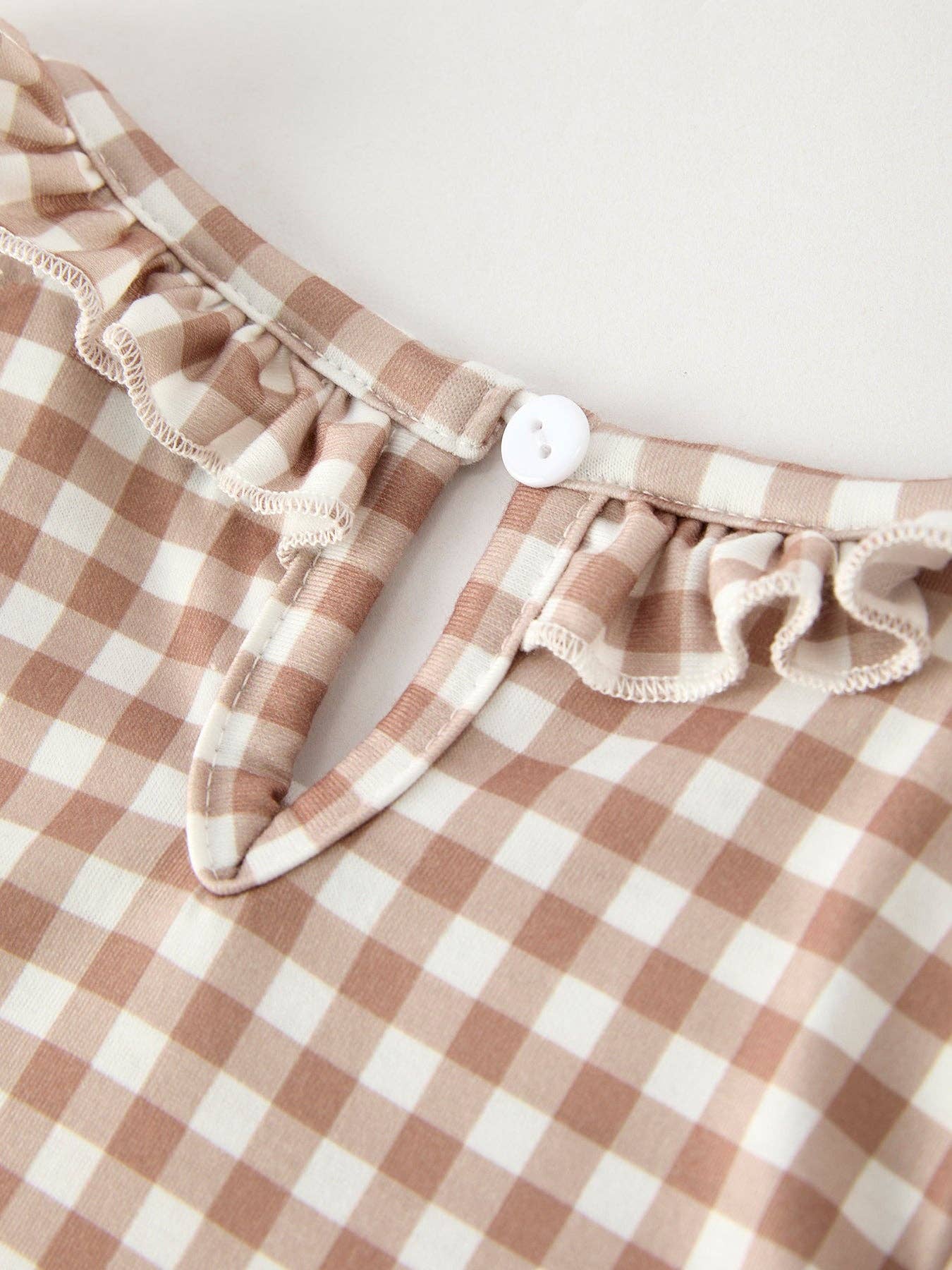 Plaid Gingerbread Smocked Dress