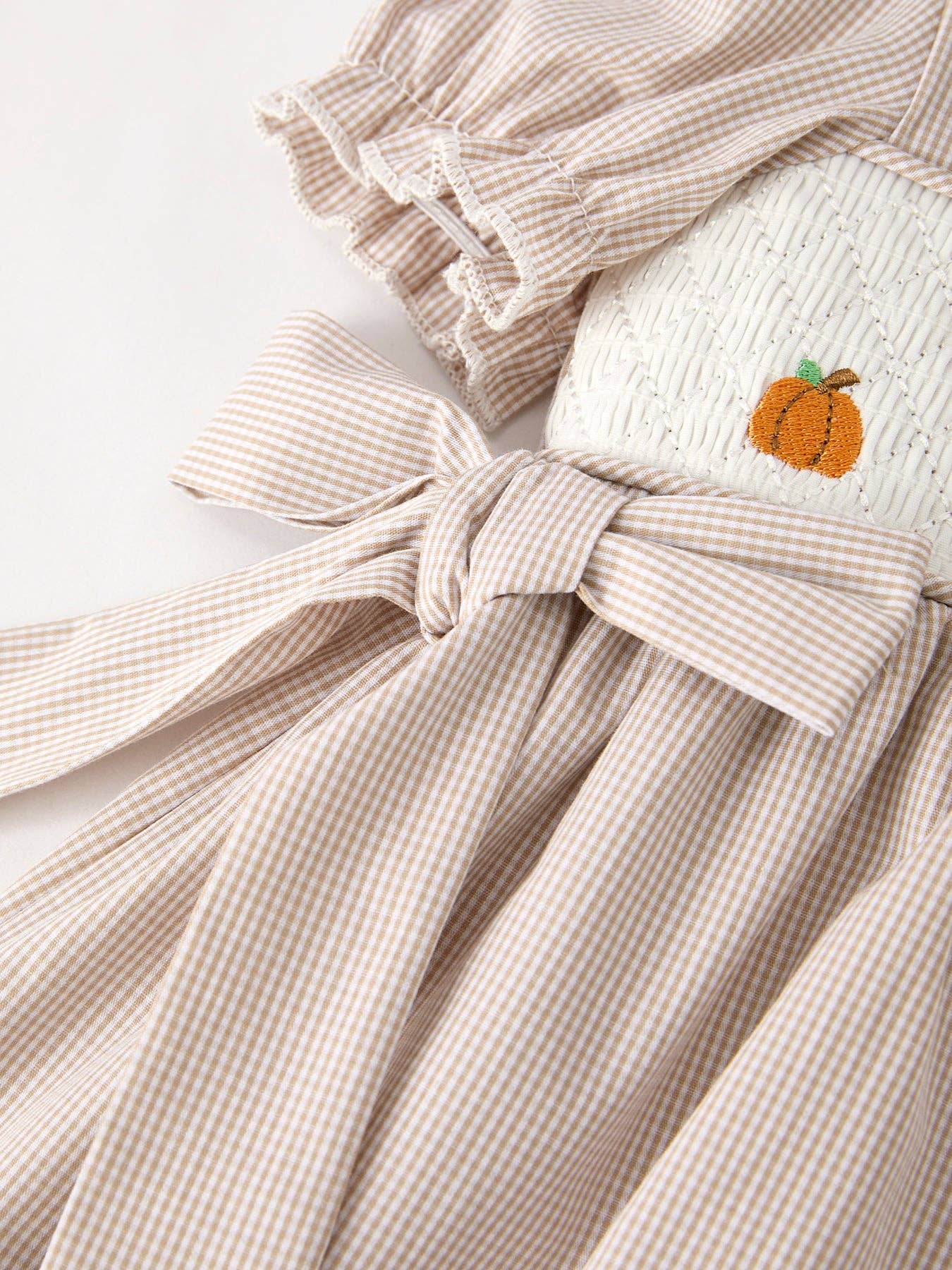 Beige Pumpkin Smock Dress
