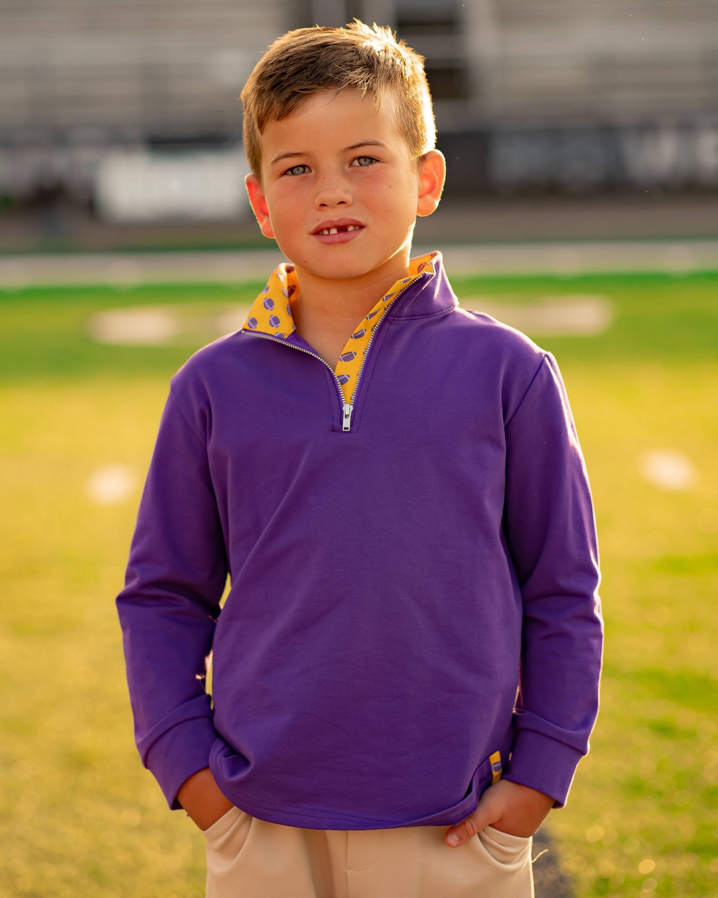 Purple and Gold Quarter Zip