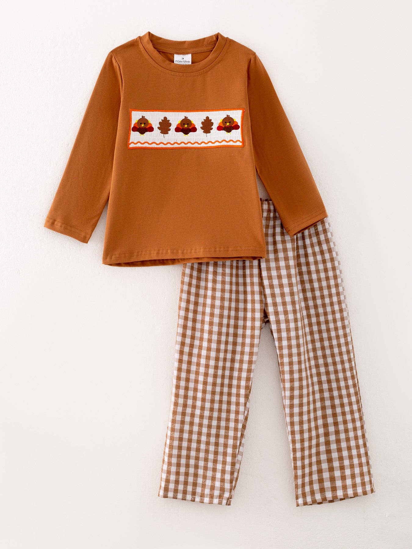 Thanksgiving Brown Smock Set