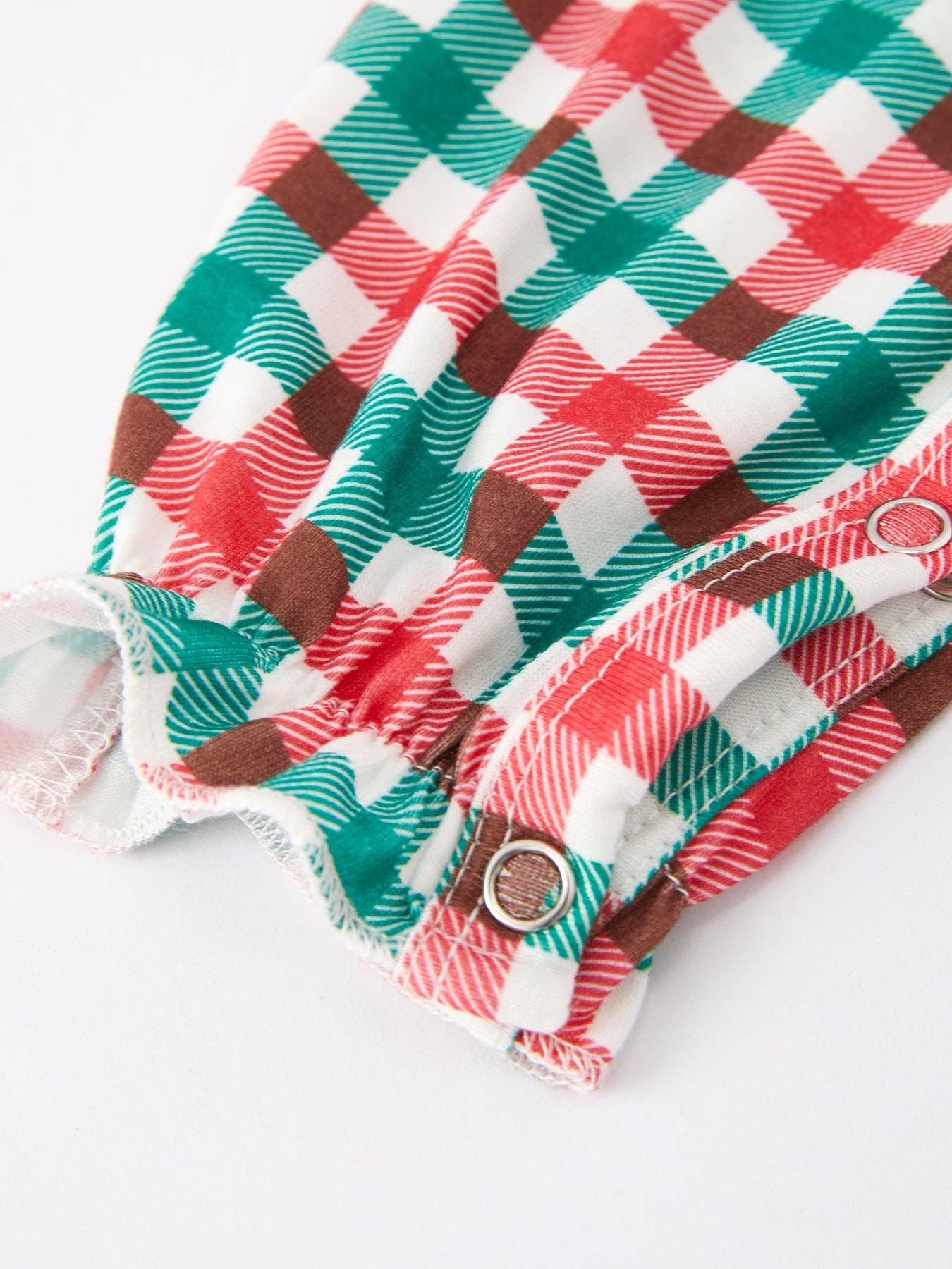 Christmas Plaid Smocking Girls Romper