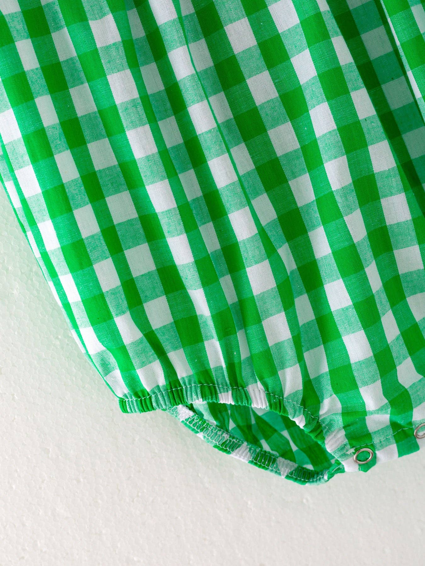 Green Gingham Smock Pumpkin Bubble