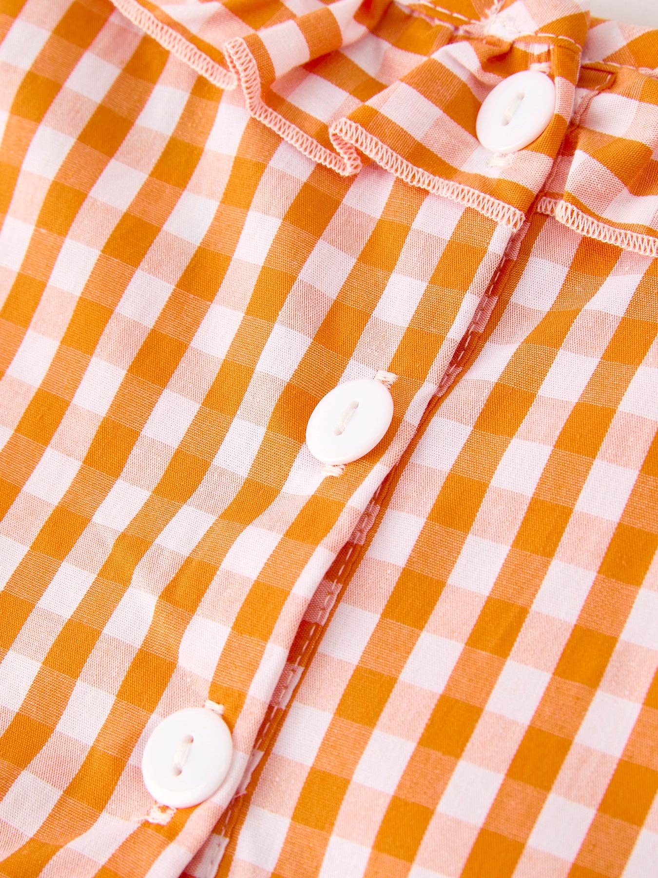 Fall Orange Check Dress