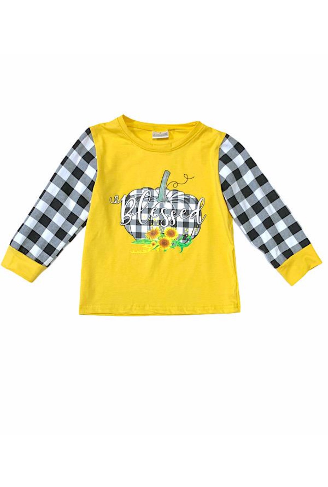 Yellow Blessed Pumpkin Long Sleeve