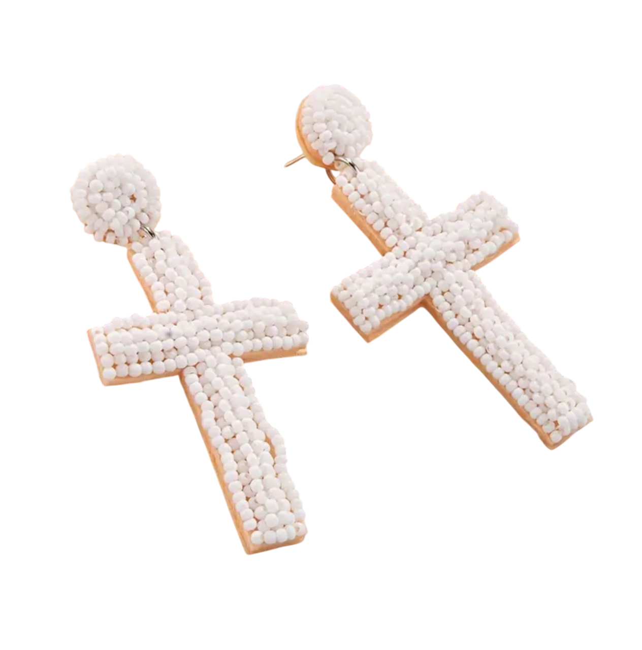 Cross Beaded Earrings