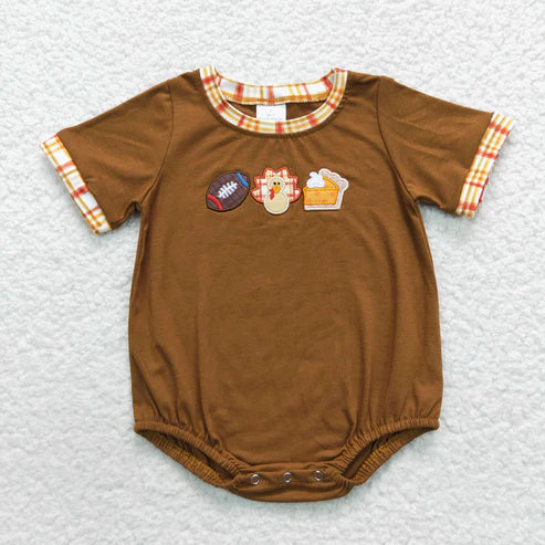 Brown Thanksgiving Turkey Romper