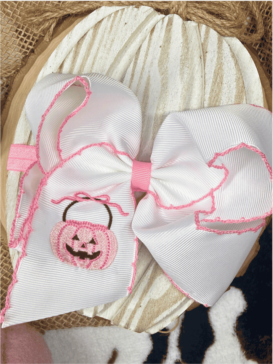 Pink Jack-O-Lantern Bucket Headband