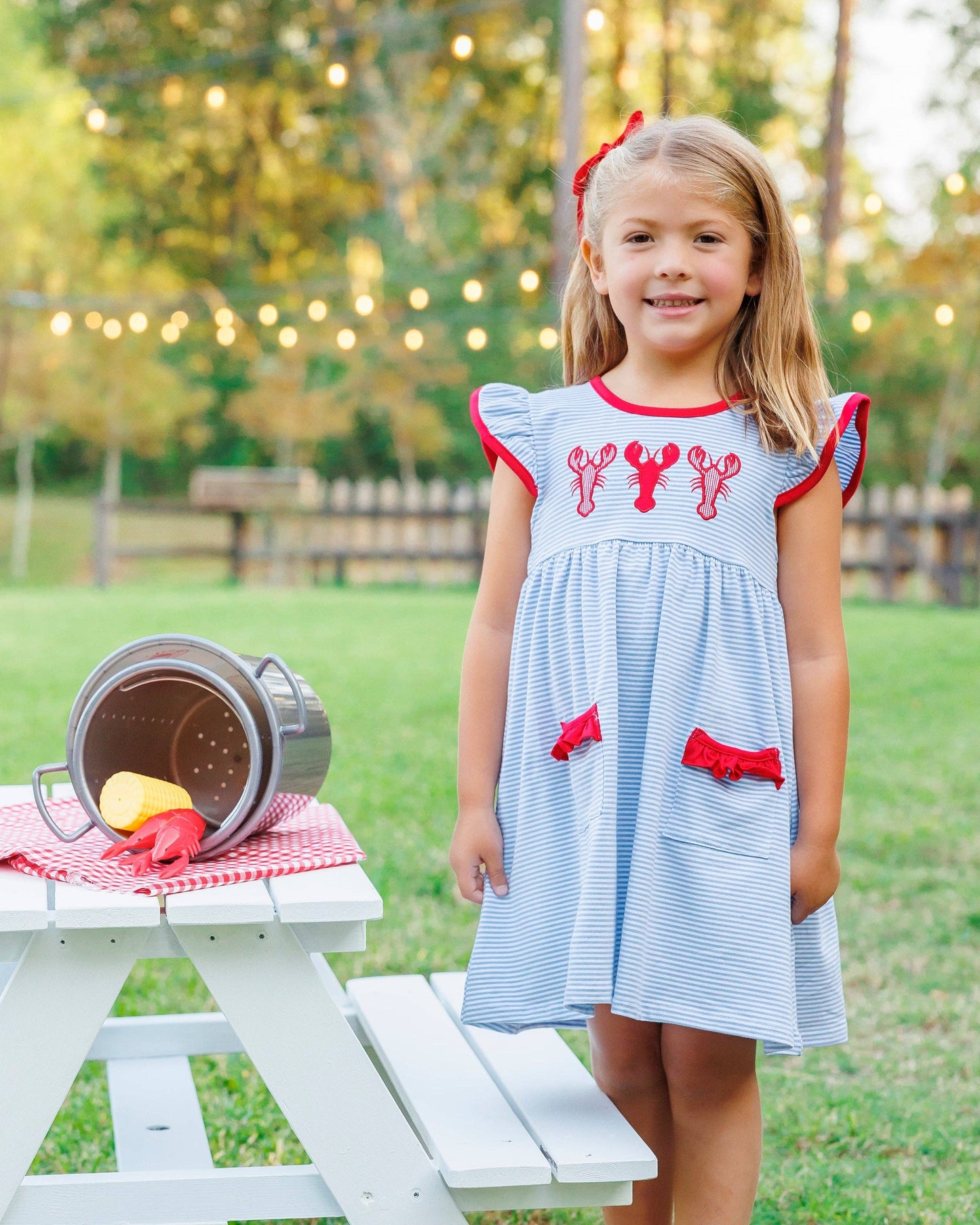 Bayou Boil Ruffle Pocket Dress