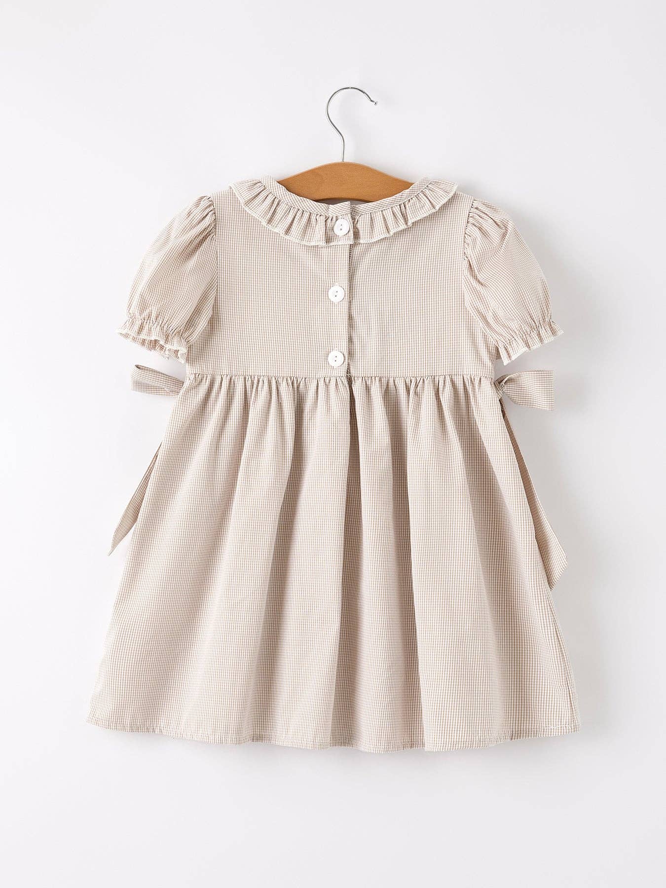 Beige Pumpkin Smock Dress