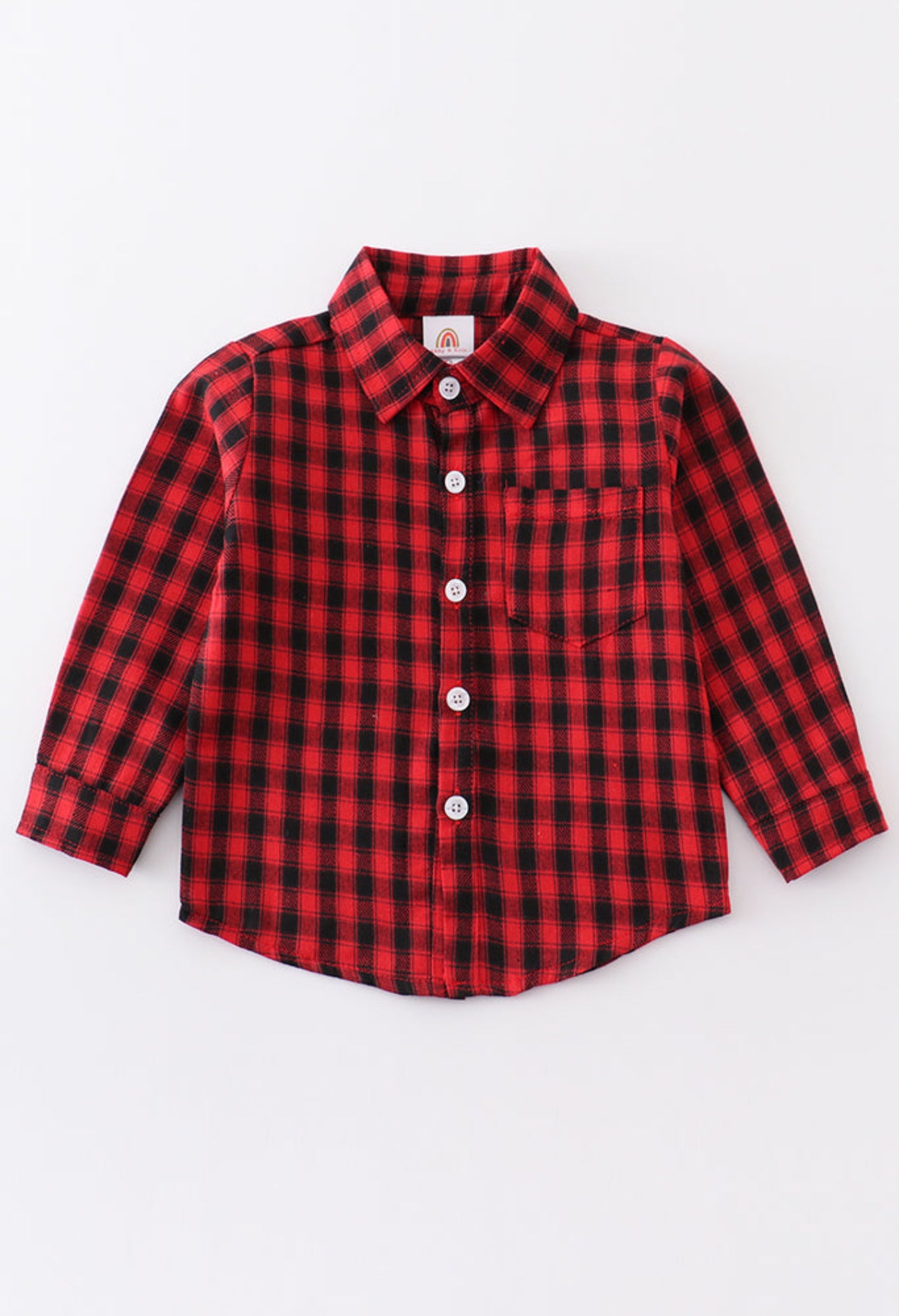 Red Plaid Button Down Shirt