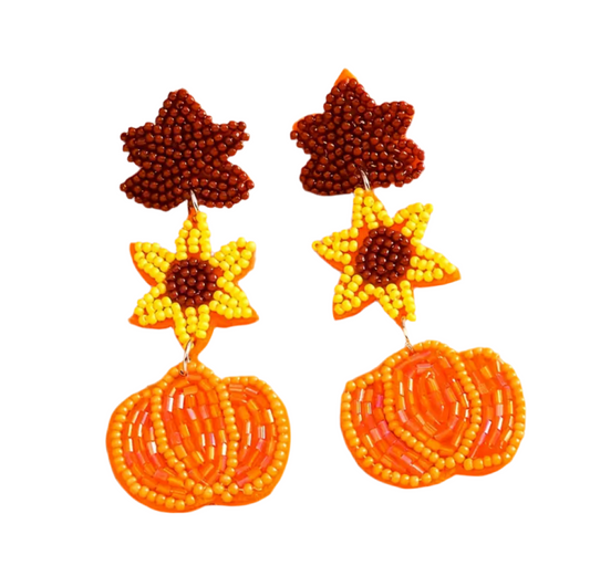 Fall Pumpkin Earrings