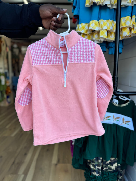 Pink Patch Fleece Top