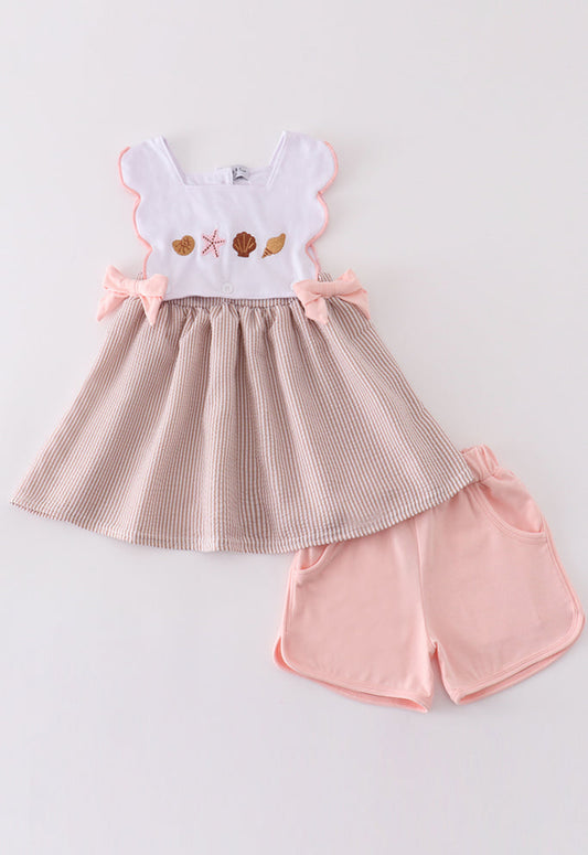 Seashell Scallop Seersucker Set