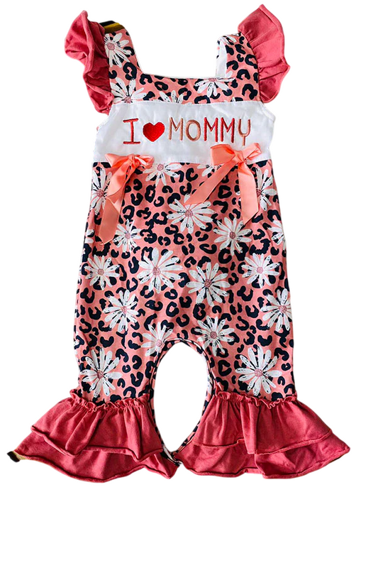 I Love Mommy Floral Romper