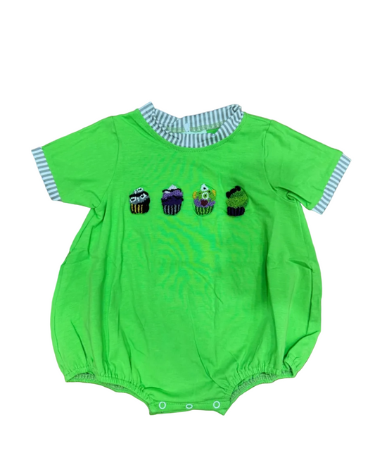 Monster Cupcake French Knot Boy Bubble