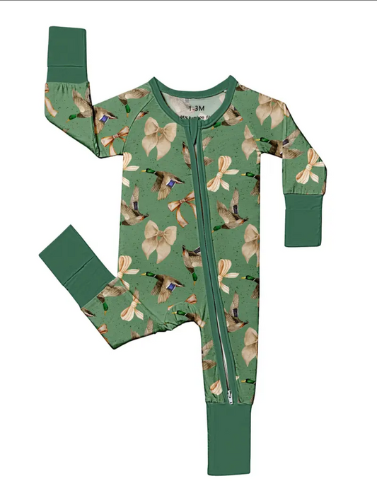 Bamboo Green Bow Duck
