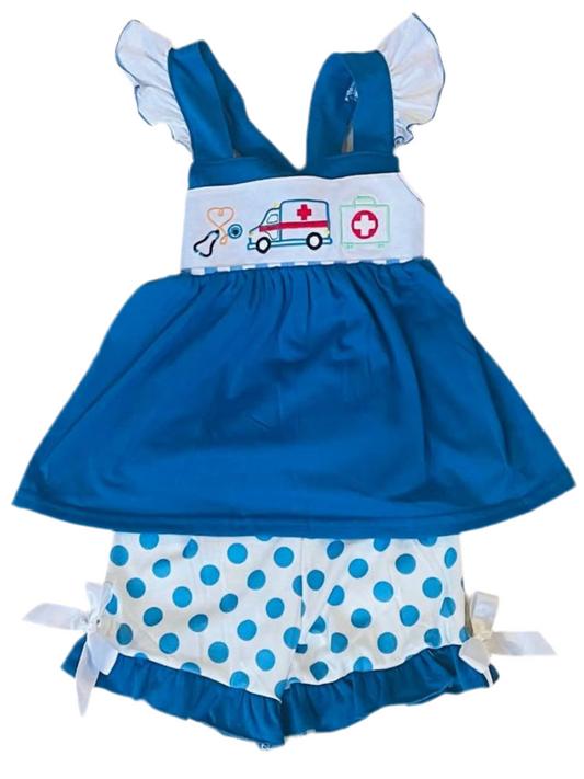 Healthcare Ambulance Polka Dot Set