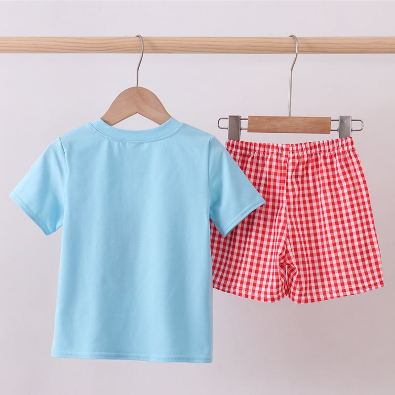 Blue Strawberry Boy Short Set