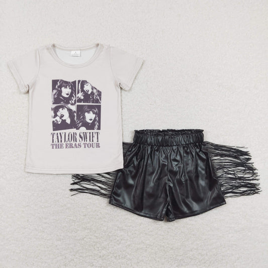 Eras Tour Black Fringe Short Set