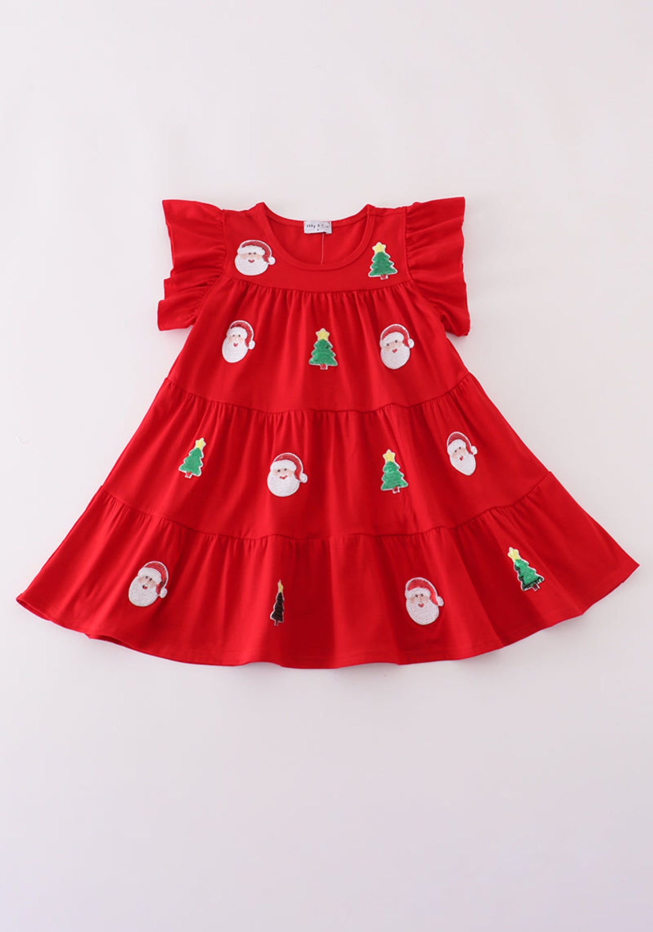 Red Tiered Sequin Dress