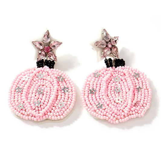 Pink Pumpkin Earrings