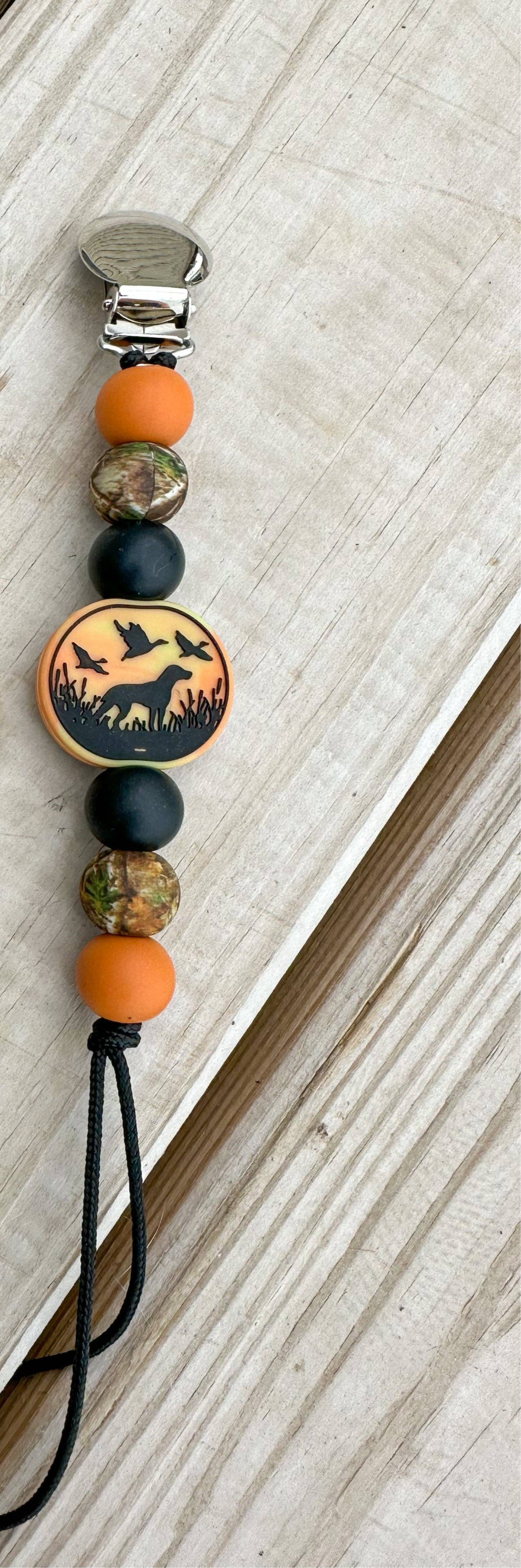 Duck Dog Pacifier Clip