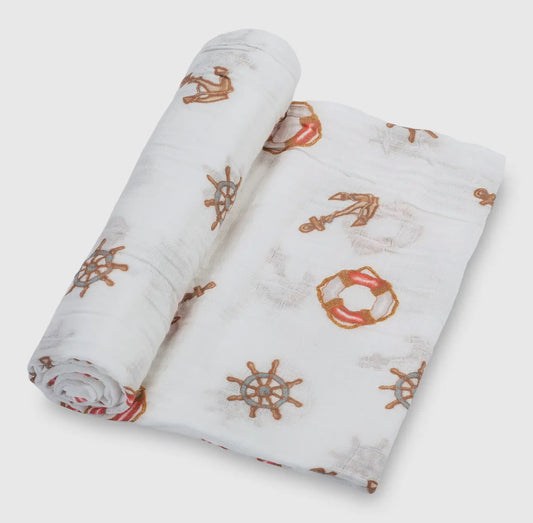 Ships Ahoy Swaddle Blanket