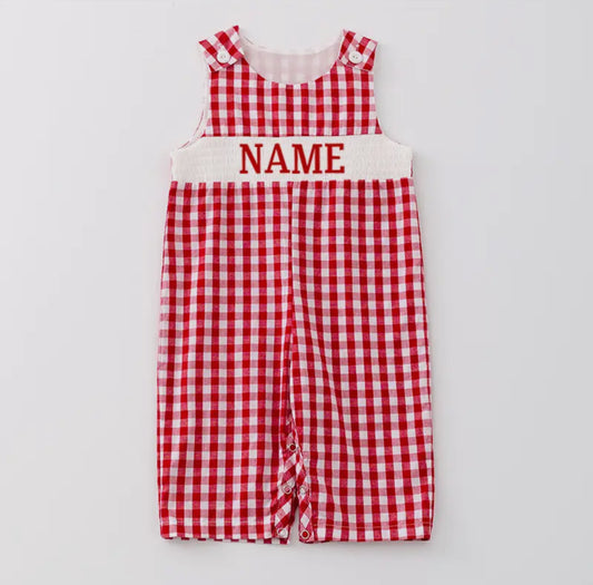 Red Gingham Custom Name JonJon