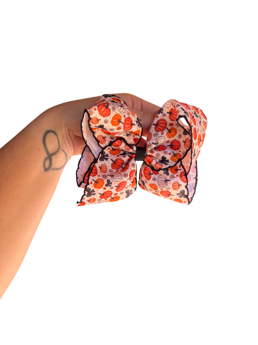 Black Moonstitch Pumpkin Bow