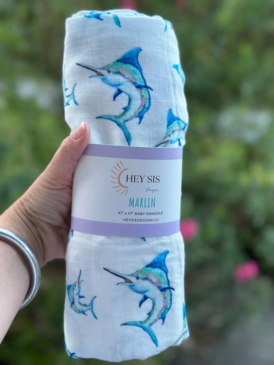 Marlin Swaddle Blanket