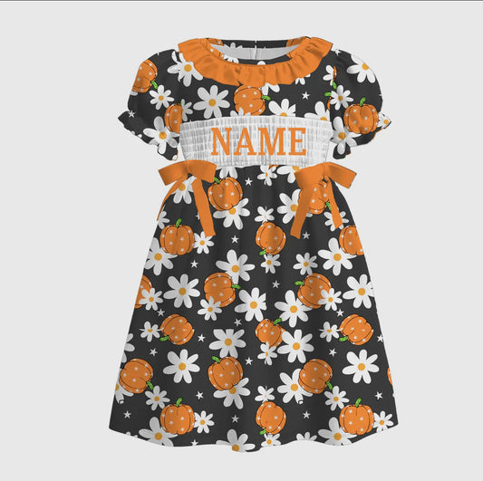 Pumpkin Daisy Custom Dress