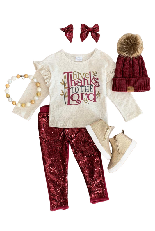 Give Thanks To The Lord Sequin Set