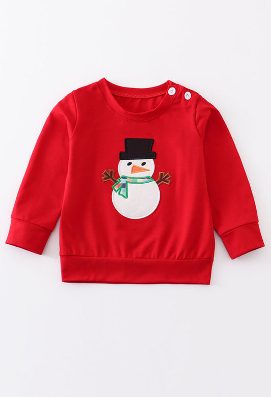 Red Snowman Top