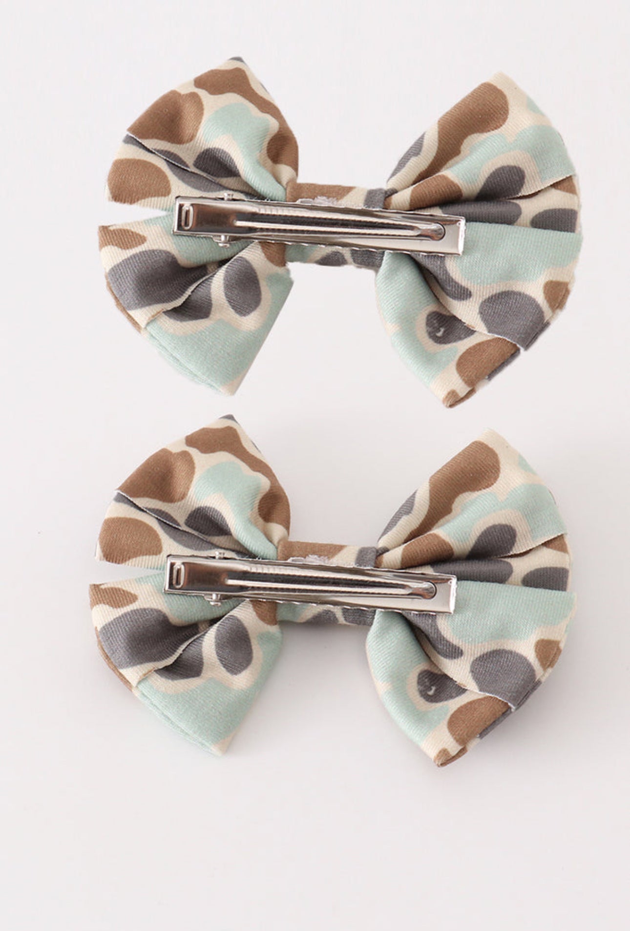 Camouflage 2pc Hair Bow