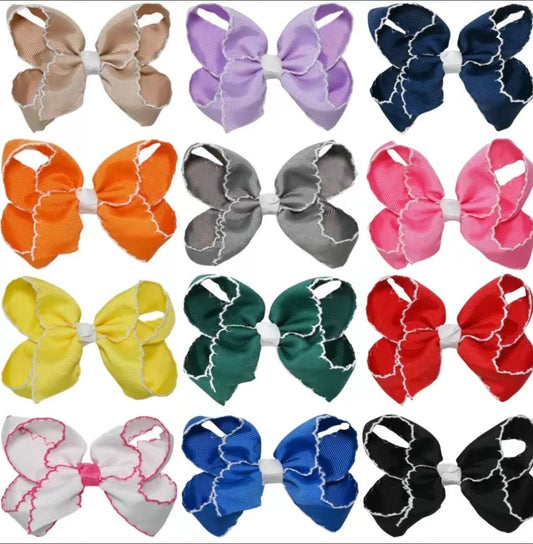 Scallop 4” Hair Bows