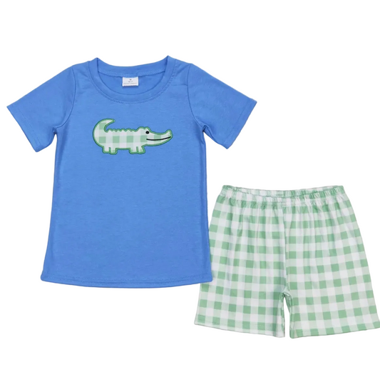 Crocodile Gingham Set