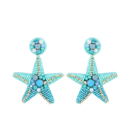 Starfish Beaded Earrings