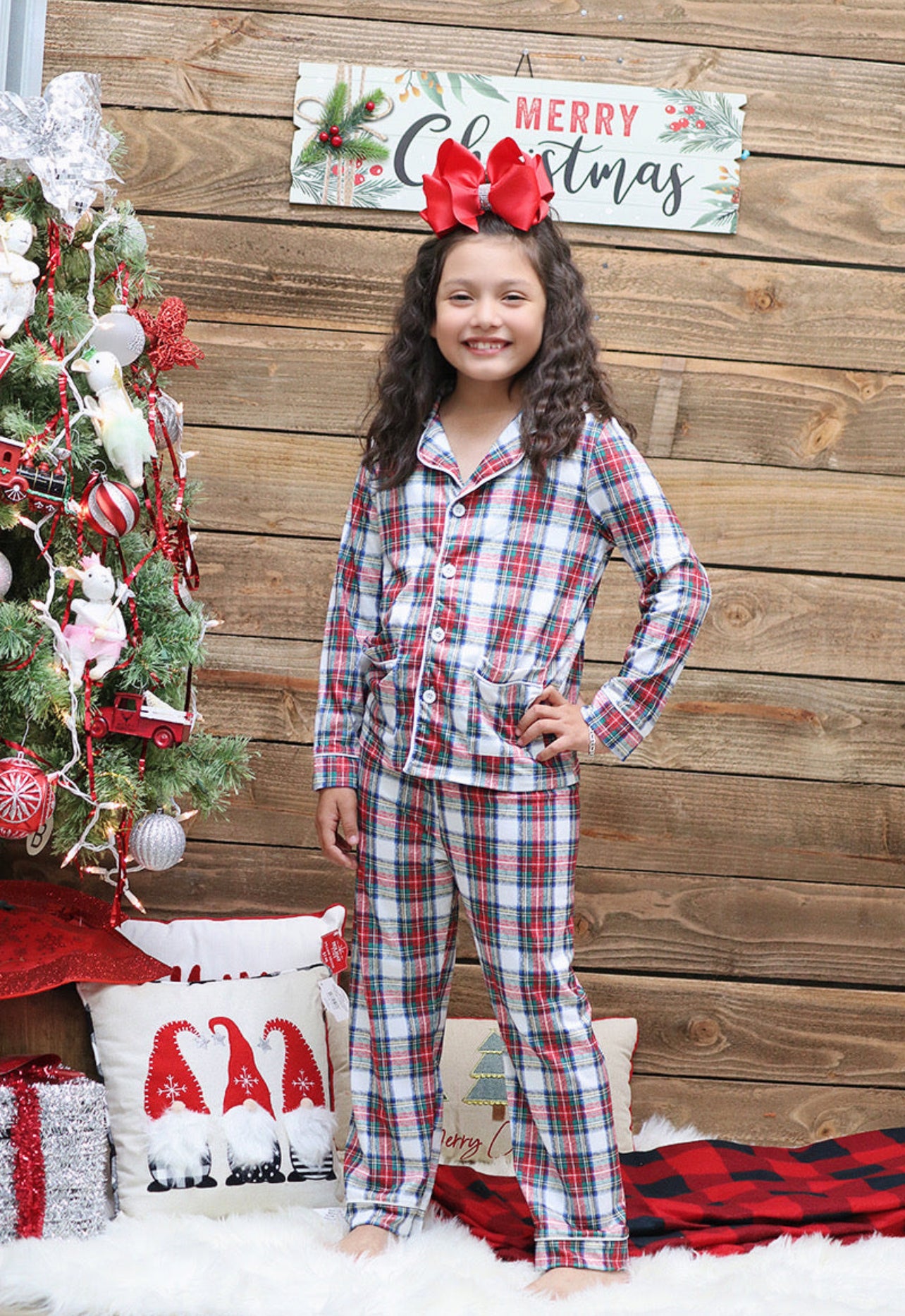 Multicolor Plaid Christmas Pajamas