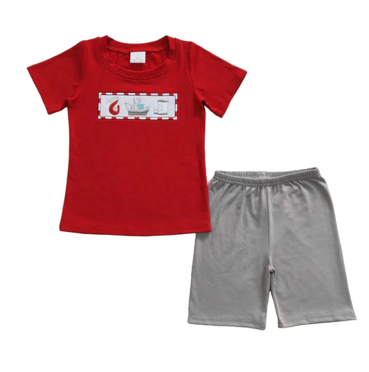 Red Shrimp Boat Set
