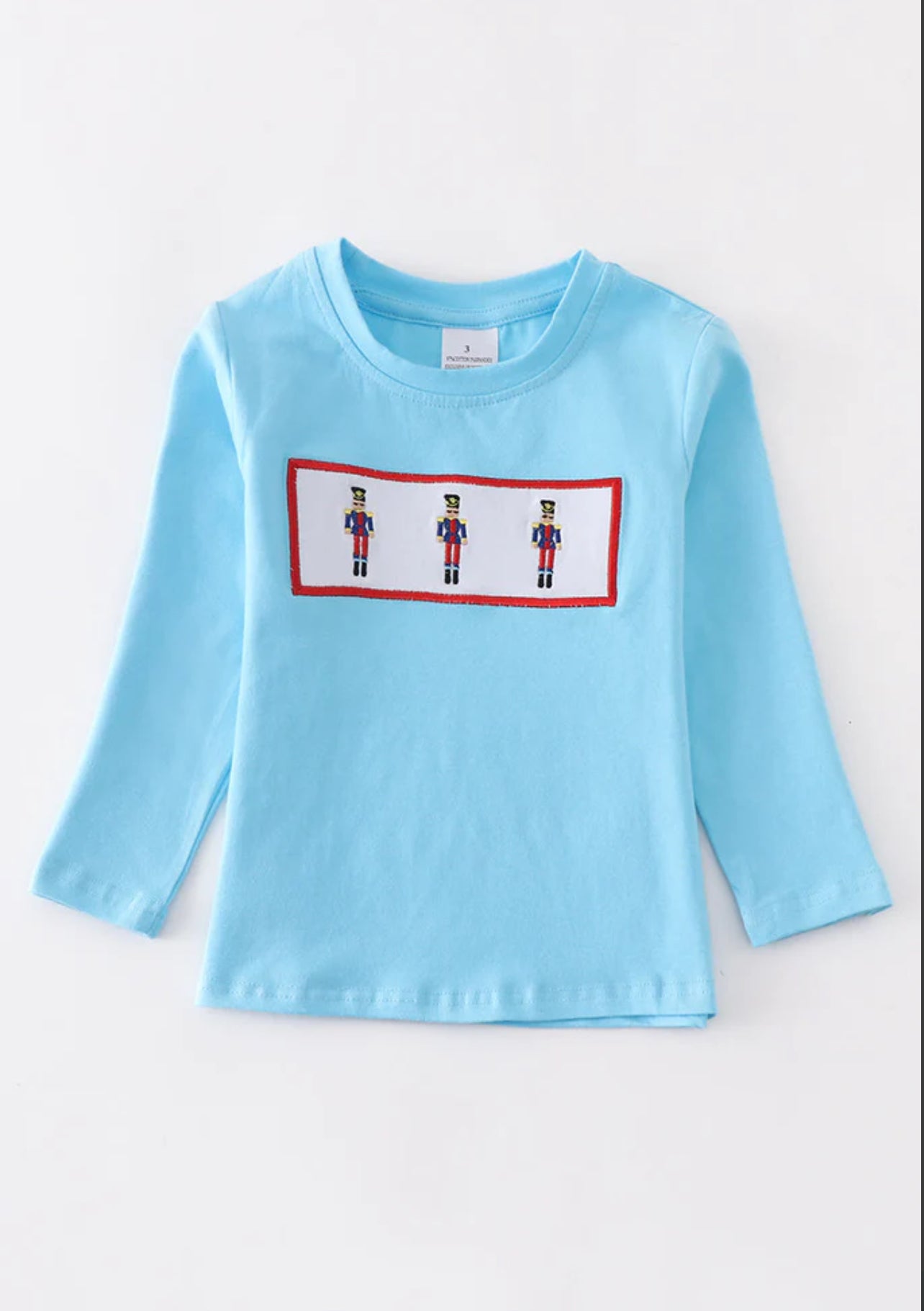 Blue Nutcracker Smocked Top