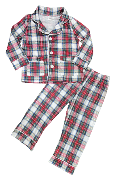 Multicolor Plaid Christmas Pajamas