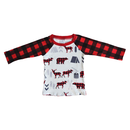 Buffalo Plaid Christmas Long Sleeve Tee