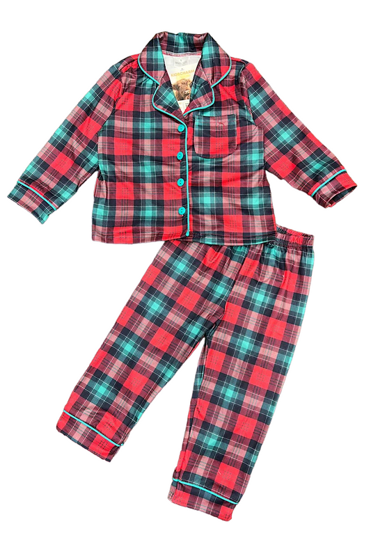 Green & Red Plaid Christmas Pajamas