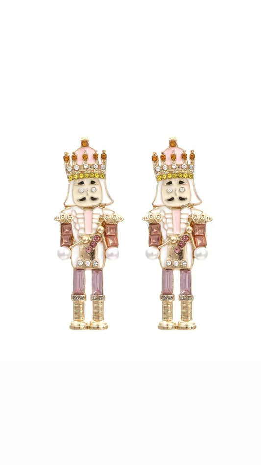 Pink Nutcracker Earrings