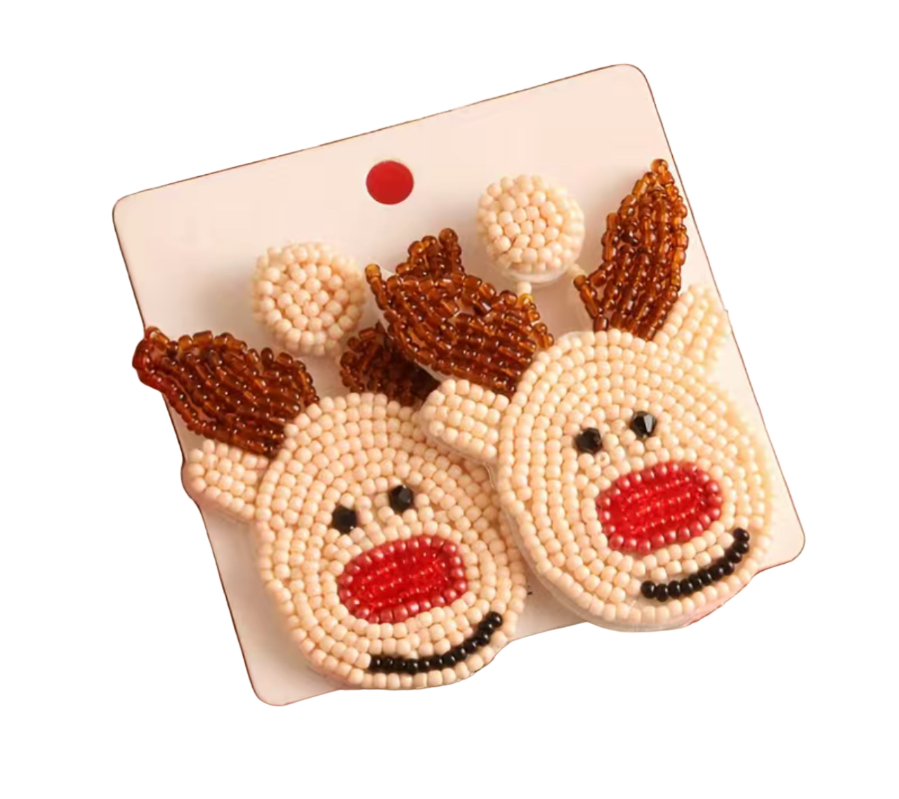 Beaded Reindeer Earrings