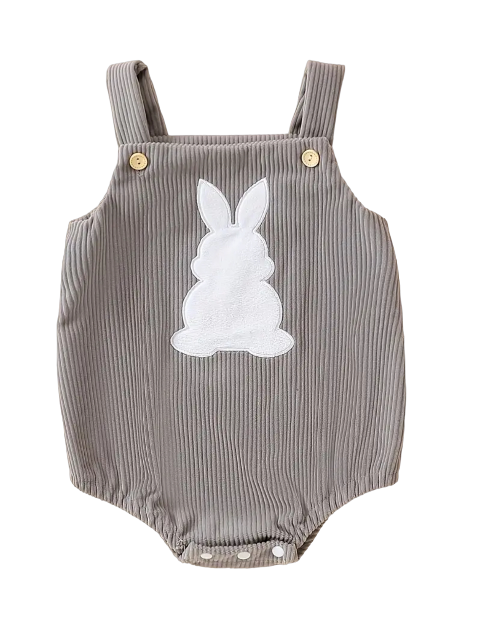 Grey Corduroy Bunny Romper