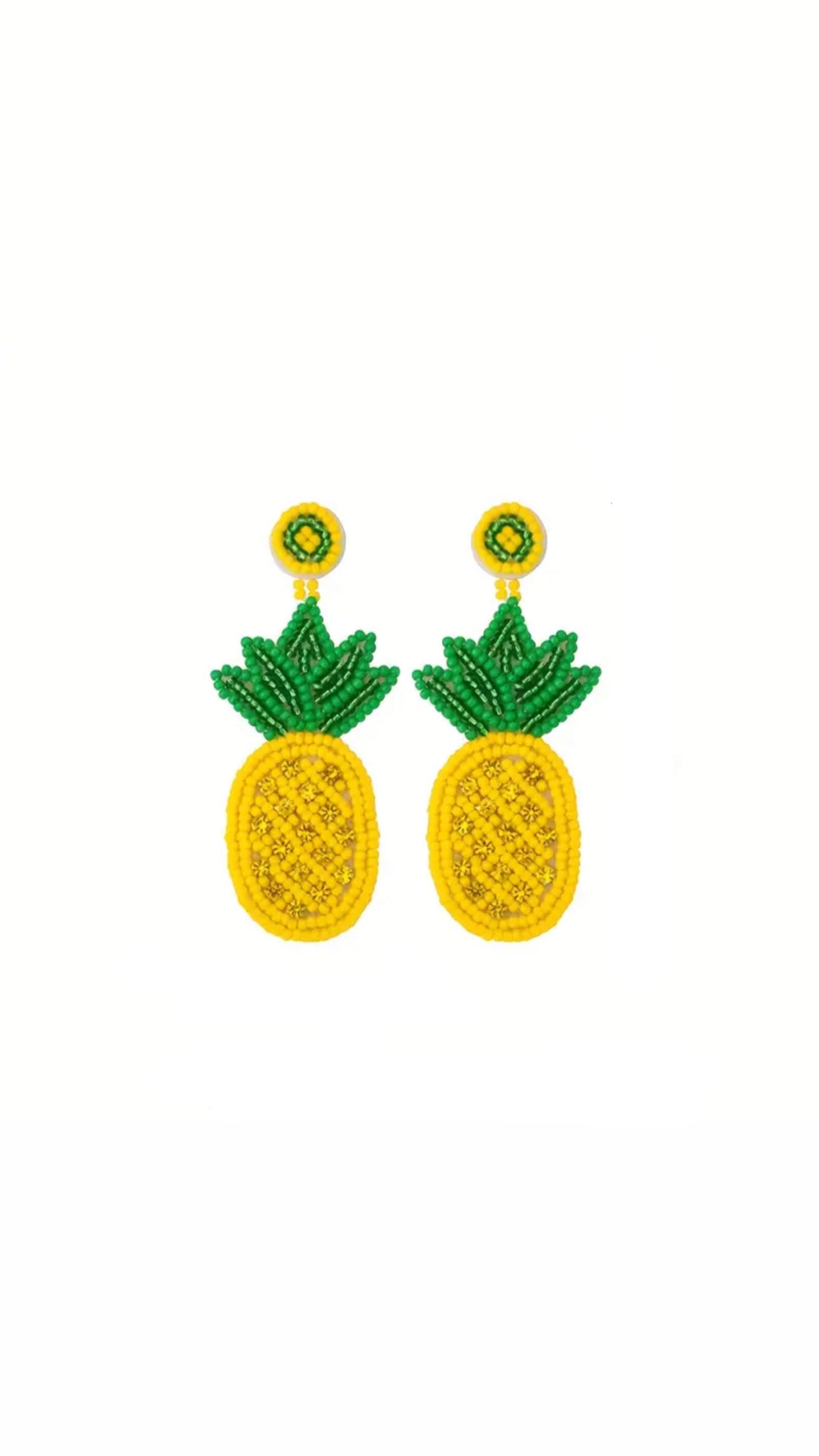 Beaded Pineapple Earrings