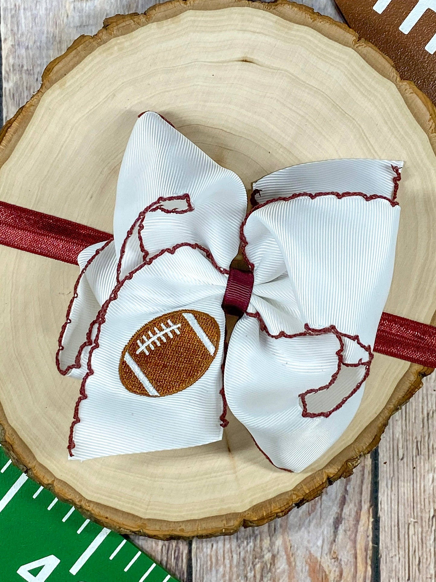 Football  Moonstitch Bow Headbands